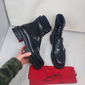 Christian Louboutin MENS Yetito Double Monk Strap Black Boot